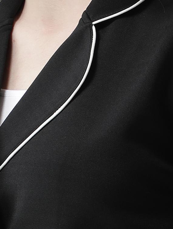contrast piping double breasted blazer - 15850094 - Zoom Image - 5