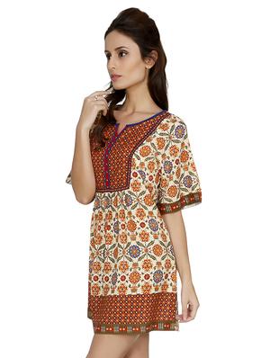 gathered detail embellished a-line dress - 15850139 - Standard Image - 2