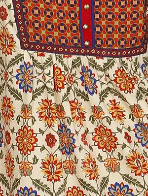 gathered detail embellished a-line dress - 15850139 - Standard Image - 5