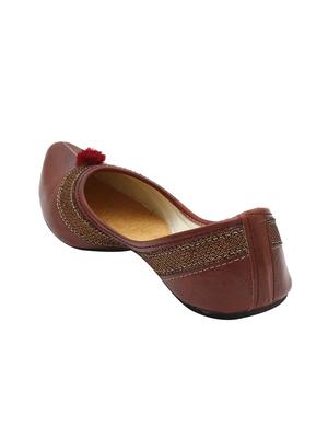 brown slip on jutis - 15850482 - Standard Image - 2