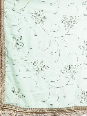 floral zari motif unstitched sharara suit - 15850895 - Standard Image - 5