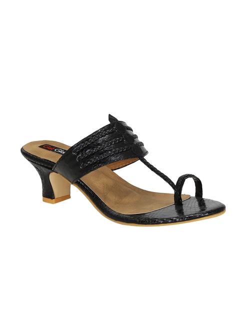 black one toe sandals - 15850932 - Standard Image - 1