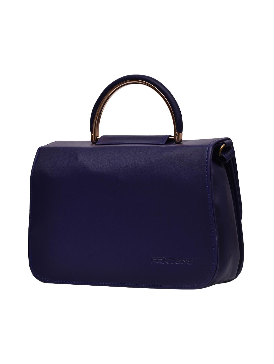 blue leatherette (pu) structured sling bag - 15851029 - Zoom Image - 2
