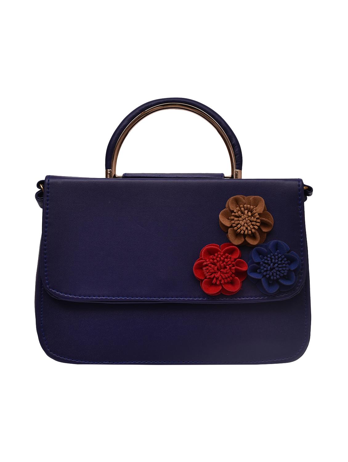 blue leatherette (pu) structured sling bag - 15851029 - Zoom Image - 5