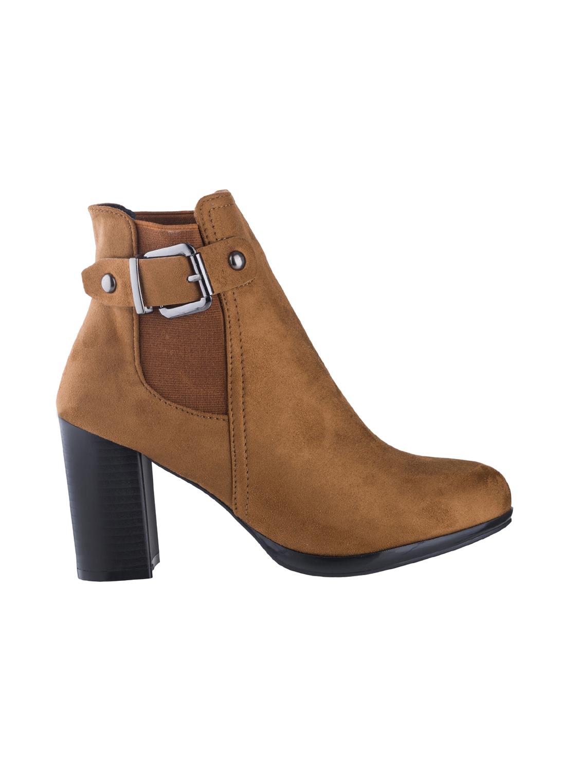 tan ankle slip on boots - 15851473 - Zoom Image - 2