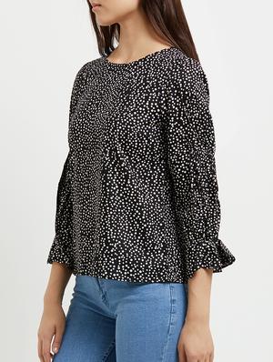 polka dots crew neck top - 15851683 - Standard Image - 2