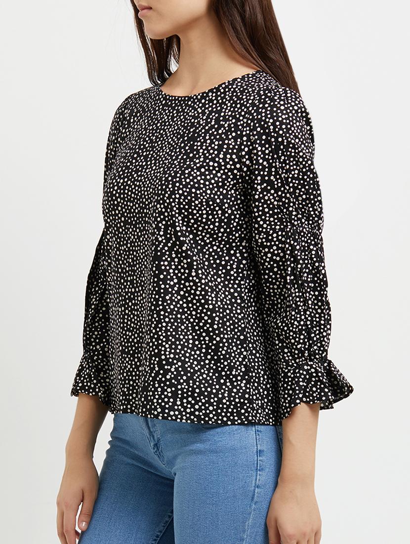 polka dots crew neck top - 15851683 - Zoom Image - 2