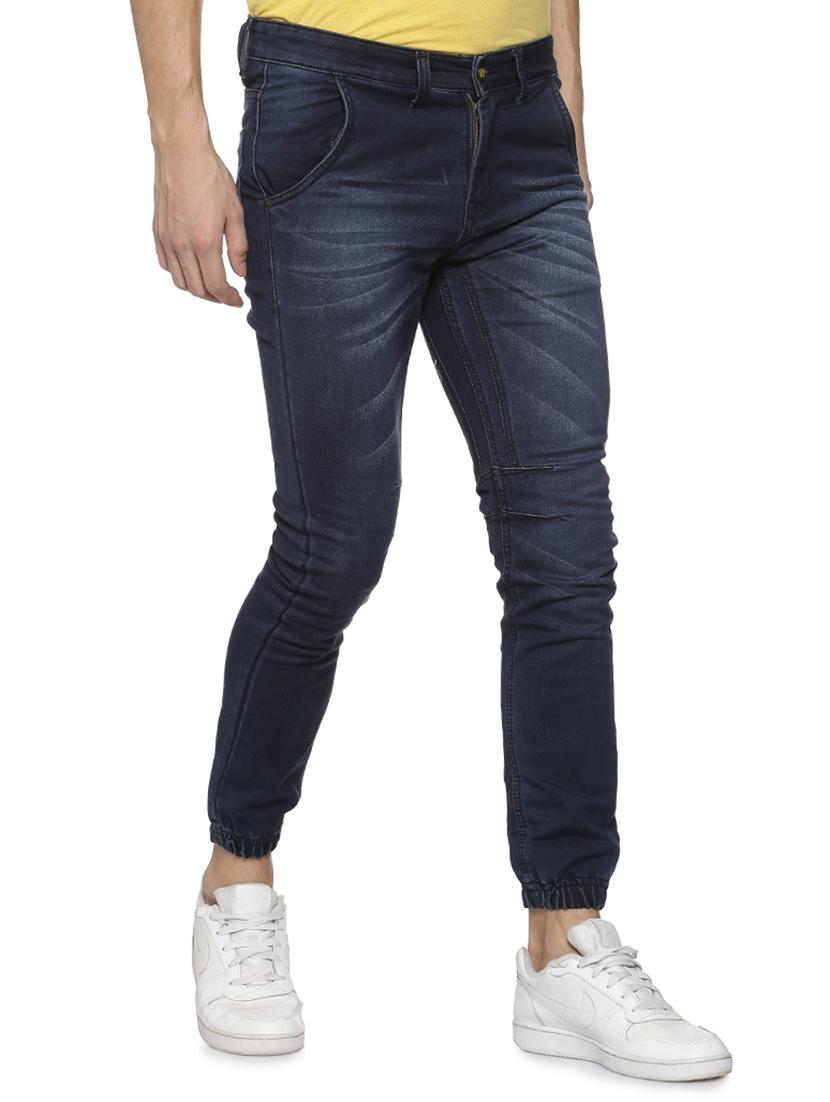 dark blue denim jogger - 15852026 - Zoom Image - 2