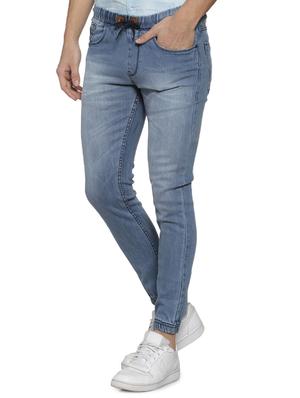 light blue denim jogger - 15852032 - Standard Image - 2