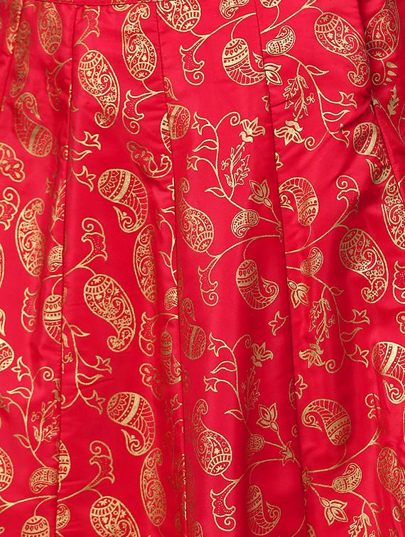 Foil printed silk blend flared skirt - 15852420 - Zoom Image - 5