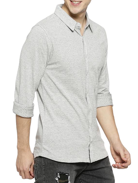 grey cotton casual shirt - 15854375 - Zoom Image - 2