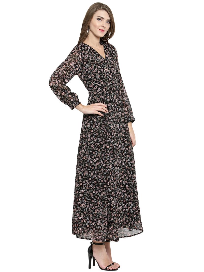 floral high slit maxi dress - 15854465 - Zoom Image - 2