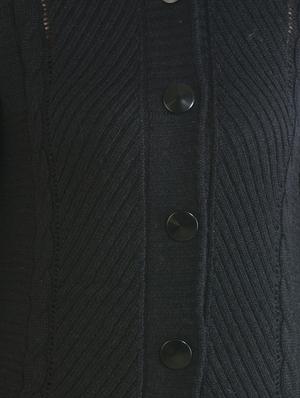asymmetric hem woolen cardigan - 15854528 - Standard Image - 5