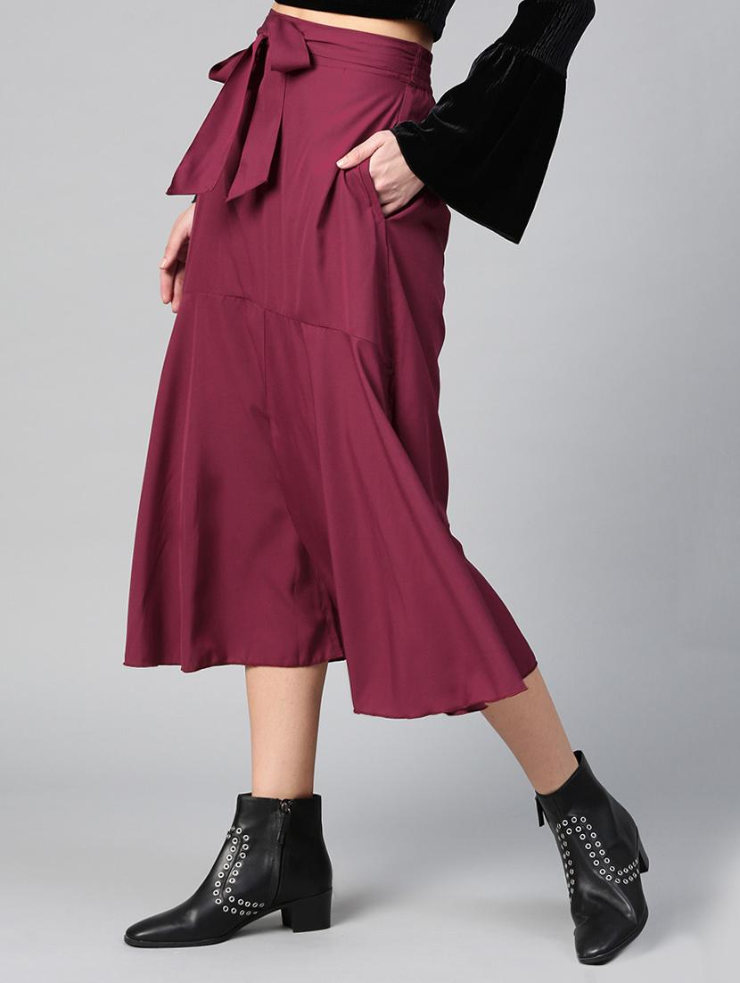 tie-knot waist front slit skirt - 15856074 - Zoom Image - 2