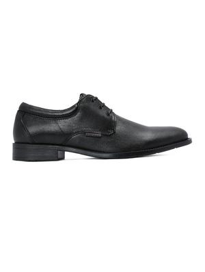 black leather laceup derbies - 15856133 - Standard Image - 2