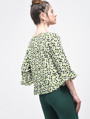 Floral flared sleeved top - 15857052 - Standard Image - 2
