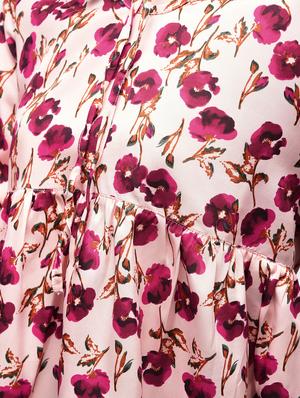 Bell sleeved floral flared top - 15857053 - Standard Image - 5