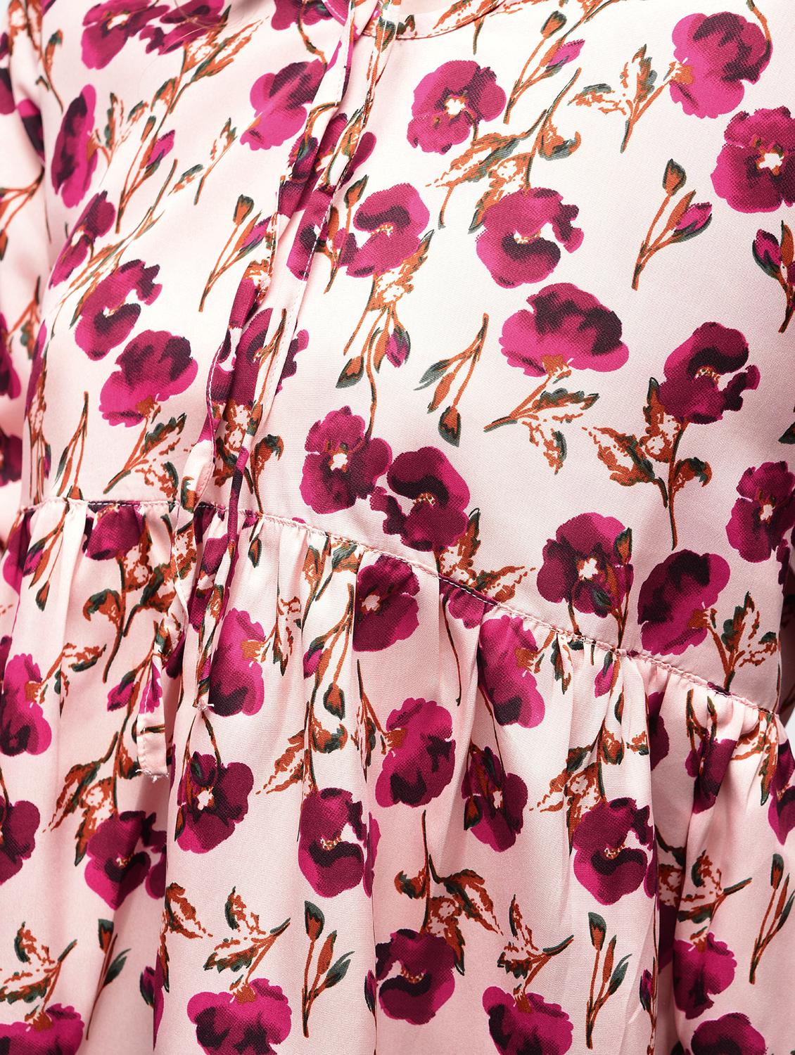 Bell sleeved floral flared top - 15857053 - Zoom Image - 5
