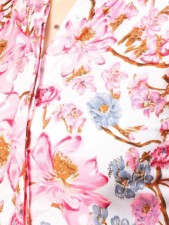 concealed placket floral top - 15857205 - Zoom Image - 5