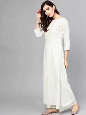 Printed kurta with palazzo set - 15857264 - Standard Image - 2