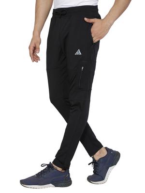 black cotton full length track pant - 15857414 - Standard Image - 2
