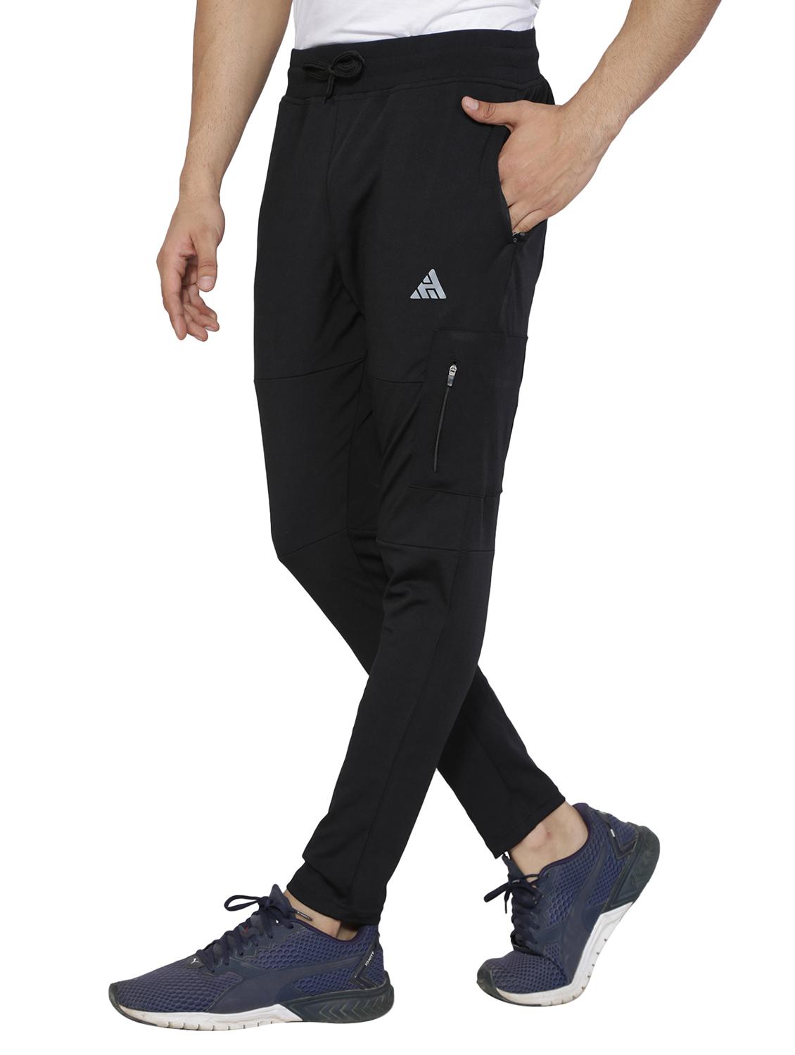 black cotton full length track pant - 15857414 - Zoom Image - 2