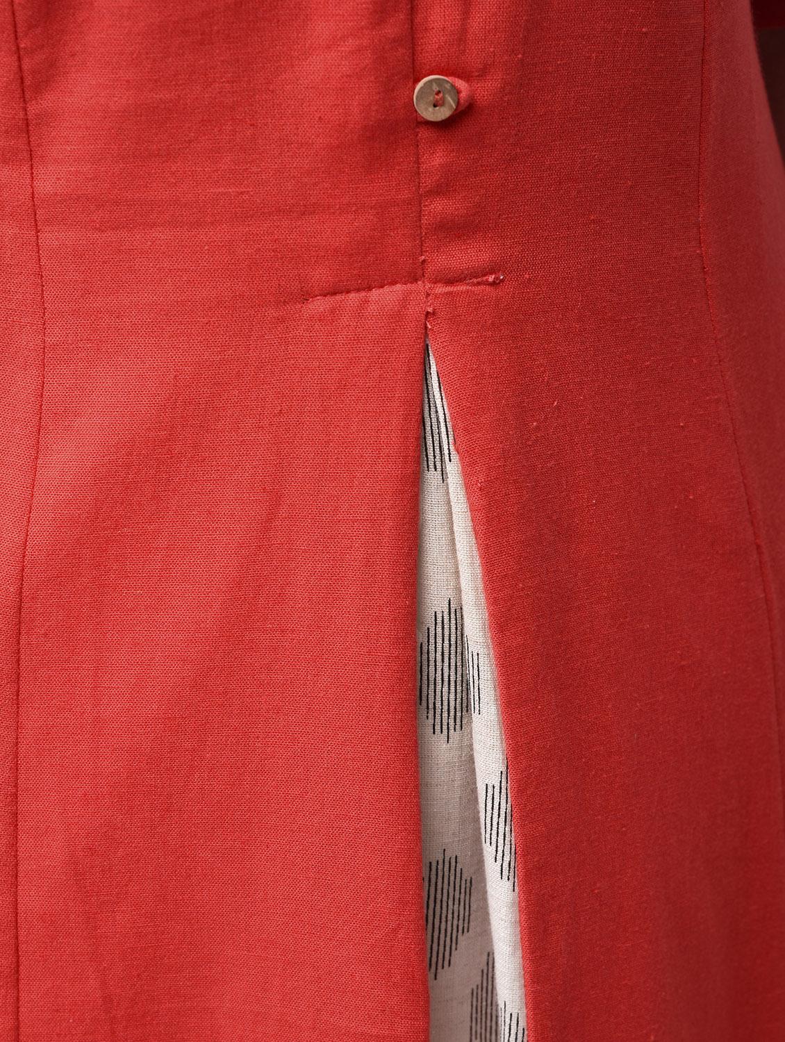 Princess cut a-line solid kurta - 15857580 - Zoom Image - 5