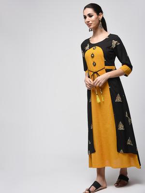 patch work a-line dress - 15858498 - Standard Image - 2