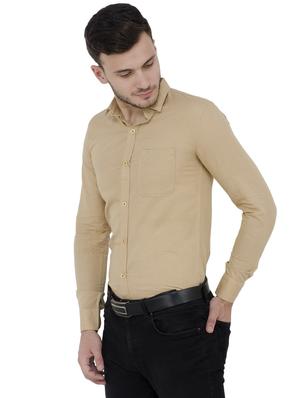 beige linen casual shirt - 15858533 - Standard Image - 2