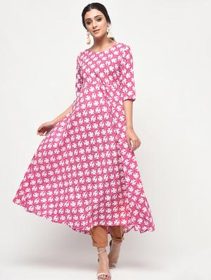 floral printed flared kurta - 15858660 - Standard Image - 2