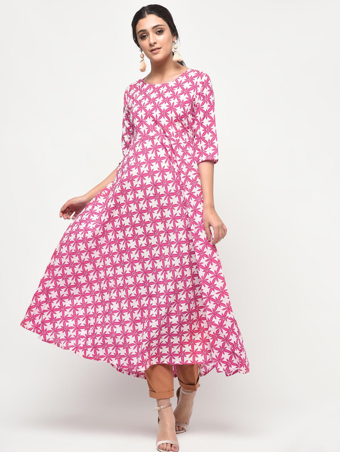 floral printed flared kurta - 15858660 - Zoom Image - 2