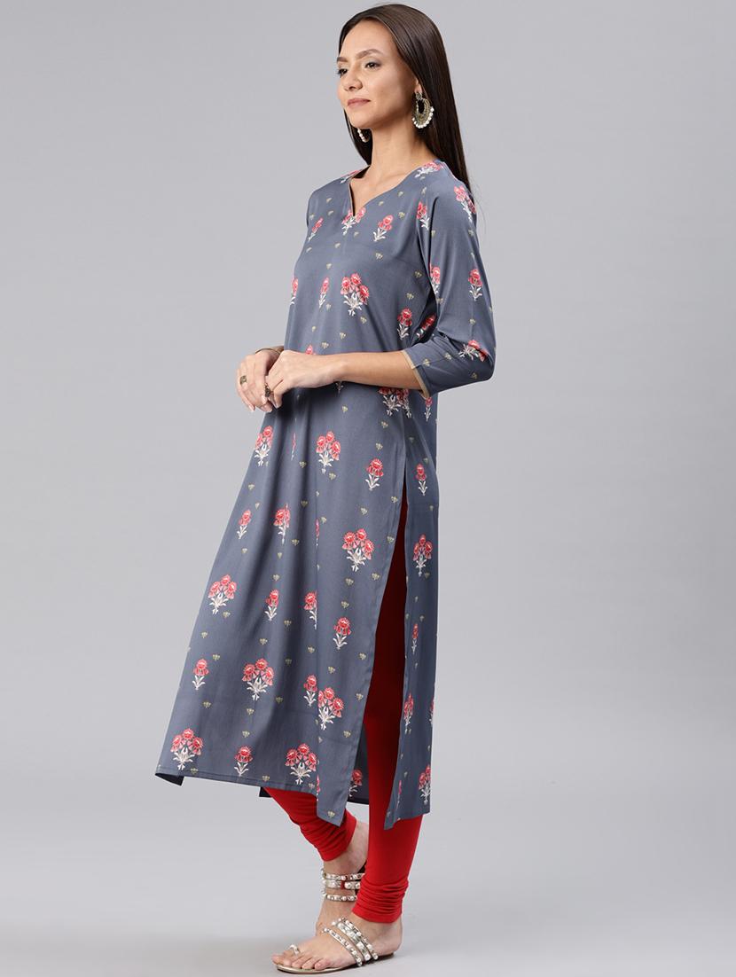 Straight printed kurta - 15858899 - Zoom Image - 2