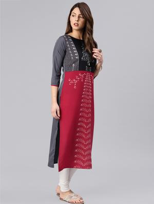 straight printed kurta - 15858930 - Standard Image - 2