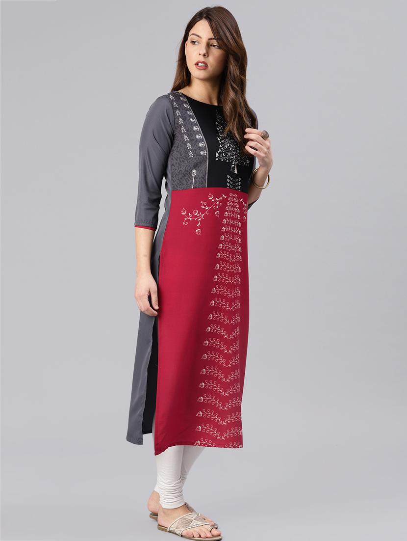 straight printed kurta - 15858930 - Zoom Image - 2