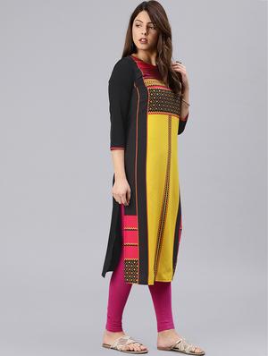 Straight printed kurta - 15858934 - Standard Image - 2
