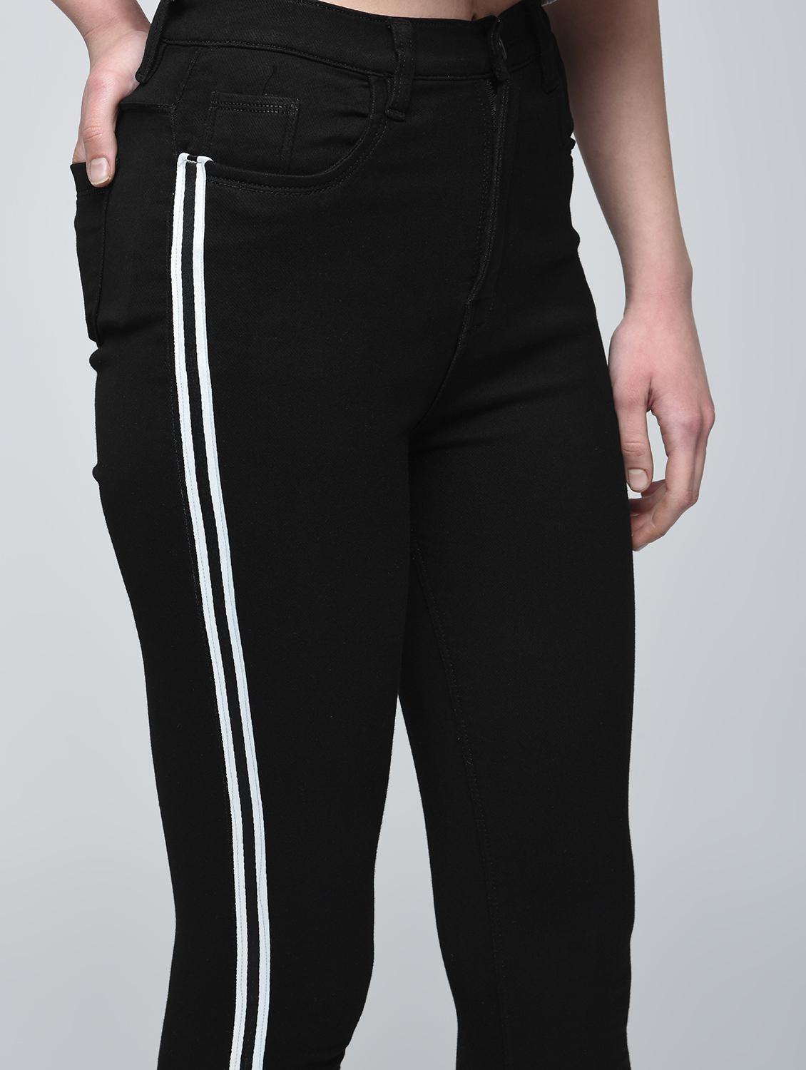 side taping high waist jeans - 15859270 - Zoom Image - 5