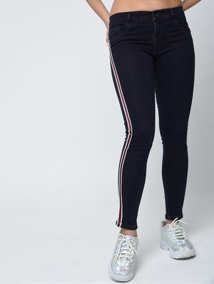 side striped skinny jeans - 15859279 - Standard Image - 2