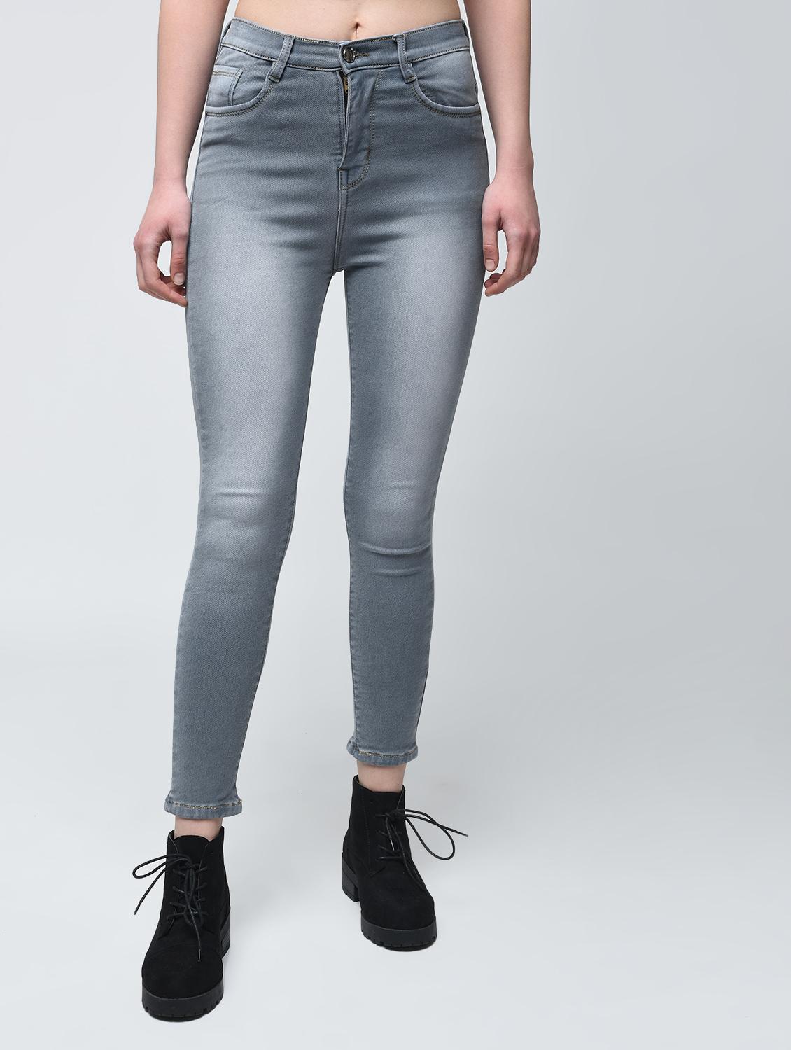 high waist stone washed jeans - 15859287 - Zoom Image - 2