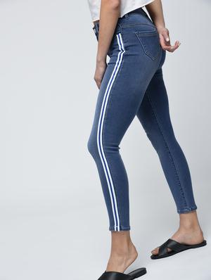 side taping skinny jeans - 15859315 - Standard Image - 2