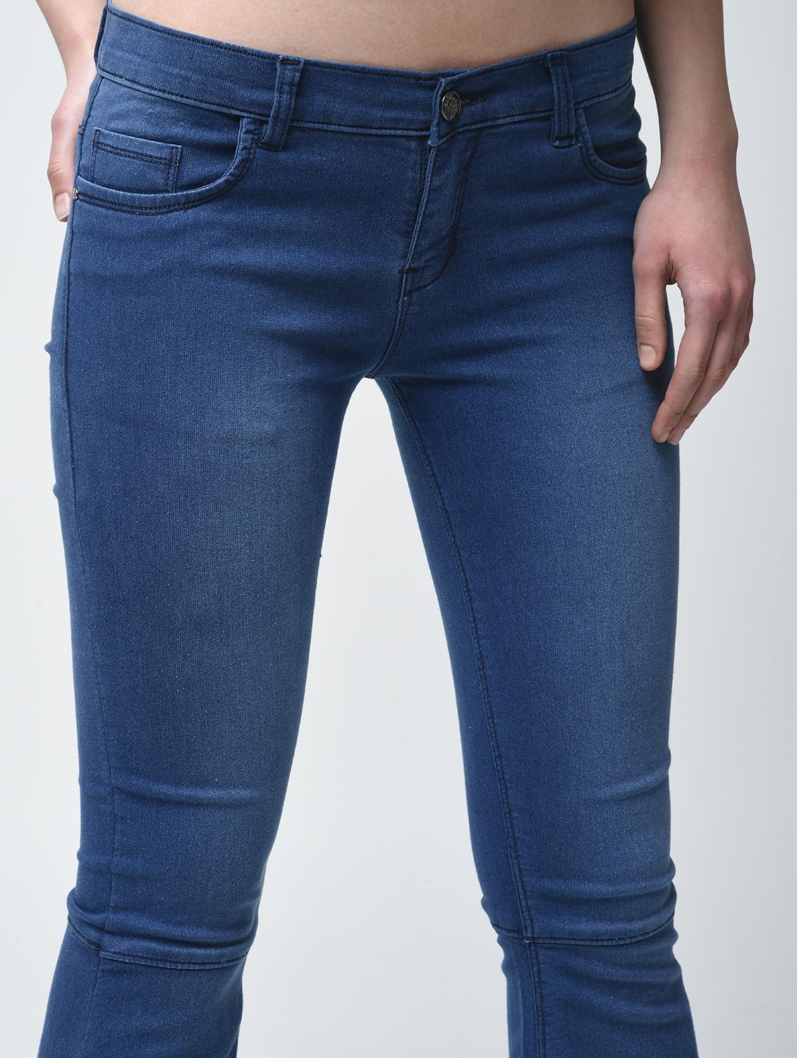 frayed stone washed boot cut jeans - 15859325 - Zoom Image - 5