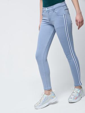 side striped skinny jeans - 15859326 - Standard Image - 2