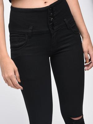 button-up high waist jeans - 15859369 - Standard Image - 5