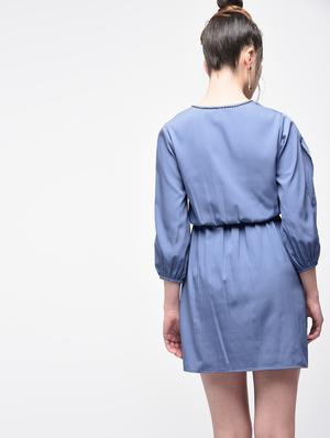 elasticated waist embellished dress - 15859733 - Standard Image - 2