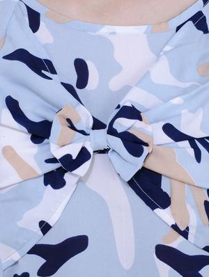 bow detail camouflage top - 15862834 - Standard Image - 5