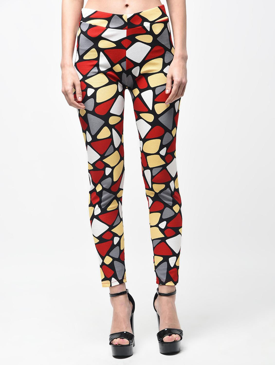 high rise geometric print jegging - 15863104 - Zoom Image - 2