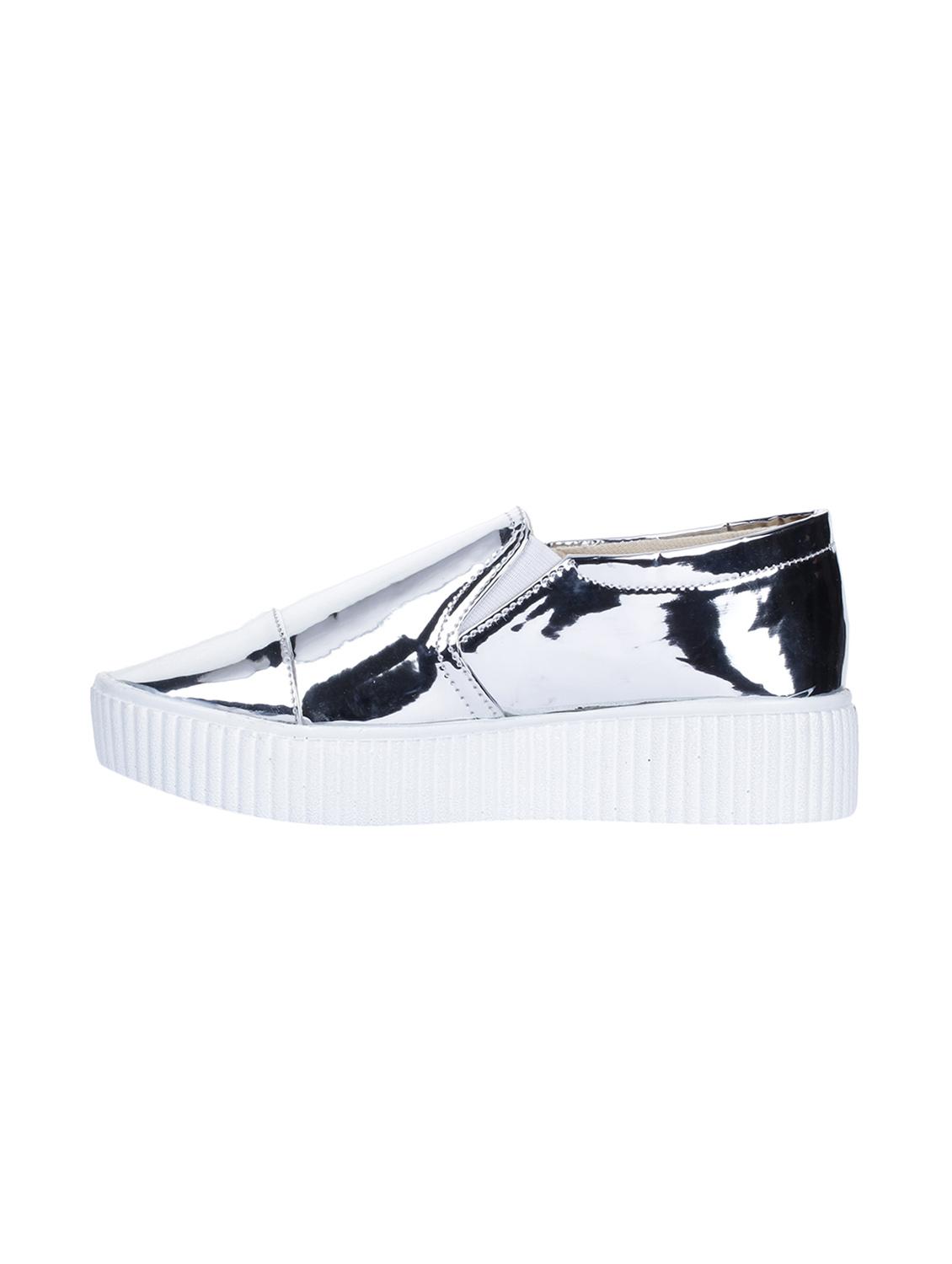 silver plimsolls casual shoes - 15864140 - Zoom Image - 2