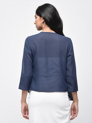spruce blue asymmetric shrug - 15864341 - Standard Image - 2