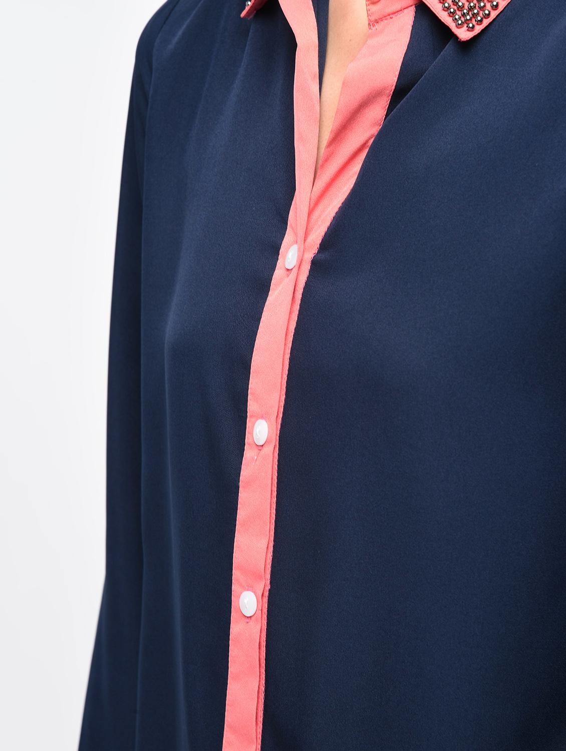 contrast detail embellished collared shirt - 15864345 - Zoom Image - 5