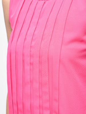 embellished neck pleated blouson top - 15864636 - Standard Image - 5