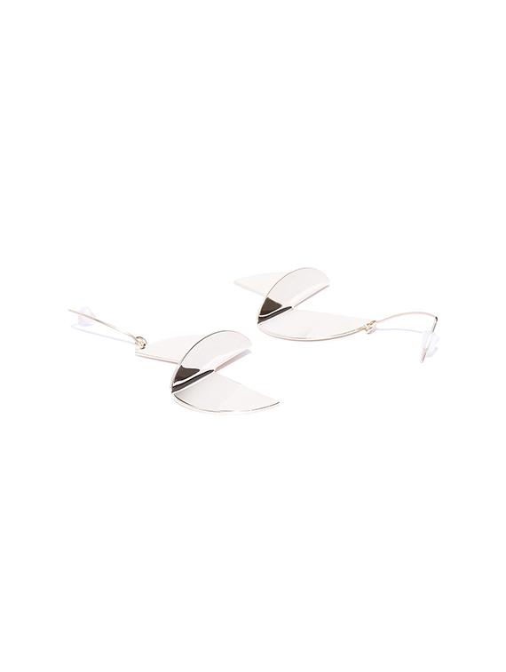 beige metal drop earring - 15864937 - Zoom Image - 2